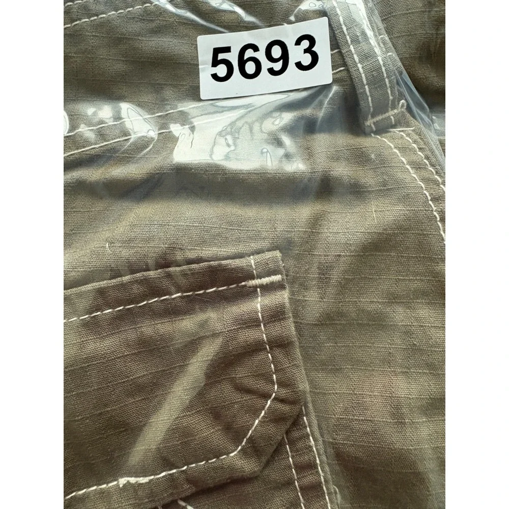 True Religion Cargo Pants Mens 32 Olive Green Ripstop Logo Straight Leg‎ Travel